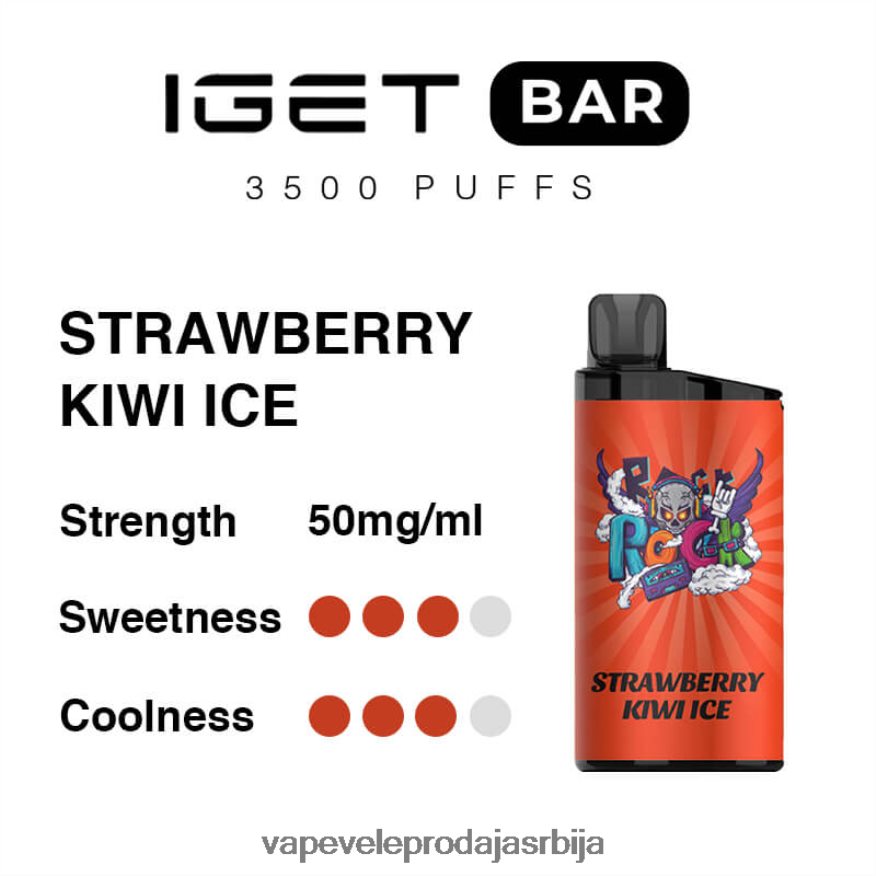 лед од кивија од јагоде 0JP8TF90 - Vape Shop Beograd IGET BAR 3500 5% никотина
